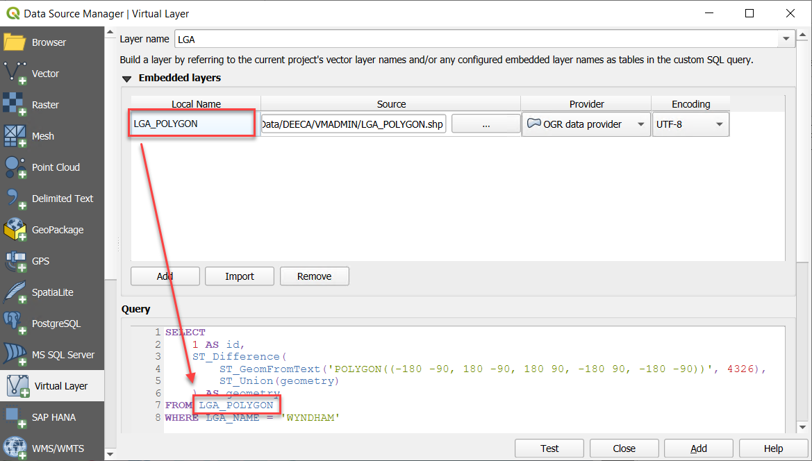 QGIS virtual layer for inverted polygon