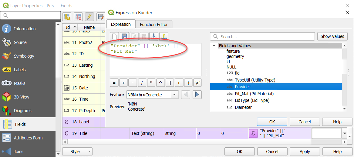 QGIS virtual field for multi-line tooltip