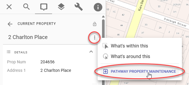 Pathway Property Maintenance link-out for a single property
