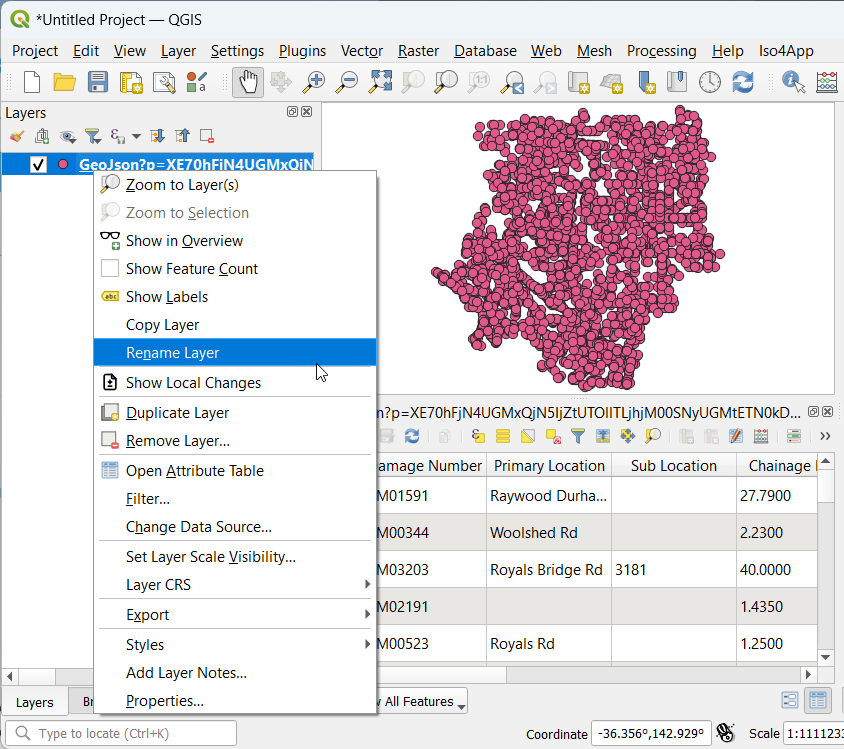 Civica Reflect - preview and rename layer