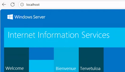IIS Welcome Page