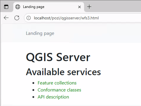 QGIS Server Landing Page